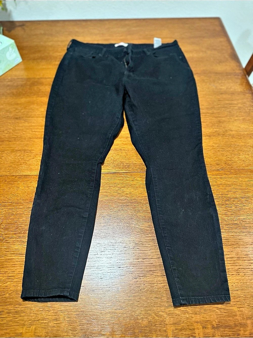 Signature by Levi Strauss & Co. Mid-Rise Skinny Jeans Black Waist 20